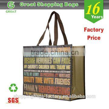 Non-woven full colours lamination shopping carrier bag for promotion