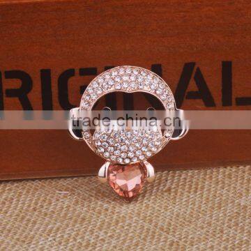 2016 Pretty Cute Crystal Animal Brooch Rhinestone Enamel Animal Brooch Monkey Brooch photo-2