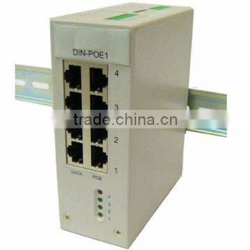 4 ports Wide Range DC Input Gigabit DIN Railed POE Injector