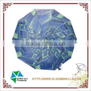 Wholesale Black Metal 3D Pattern Art Folding Umbrella photo-3