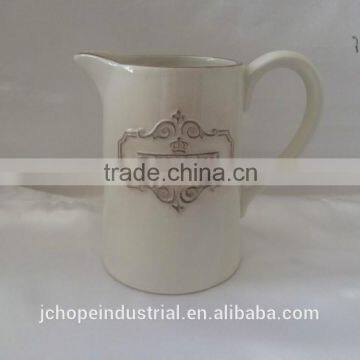 hot sale colored ceramic garden pitcher