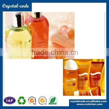 100% polyester wash printing customized personal care packing label