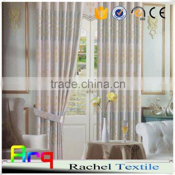 light color 100% black out flocked fabrics for curtain in livingroom/bedroom silk like polyester material