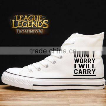 NO.TZ0020 Hand Printed Wholesale Comfortable Fancy Stylish New Design High Quality Top Women High Heels Canvas Shoes