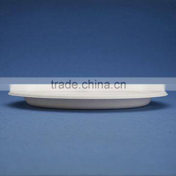 PL-09-3 9 Inches Diposable Sugarcane 3 Compartment Divided Round Dinner Plates Quality Choice photo-2