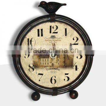 Decorative metal table clock with easel /Decorative metal table clock with easel/Decorative table top clock