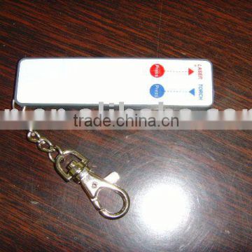 keychain with laser pinter and LED torch