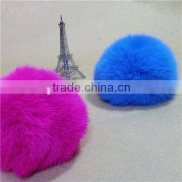 Rabbit Fur Ball Keychain photo-3
