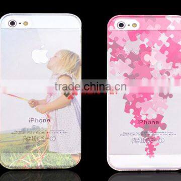 Sublimation phone case custom printing tranparent phone case for Iphone 4/4s/5/5c/5s