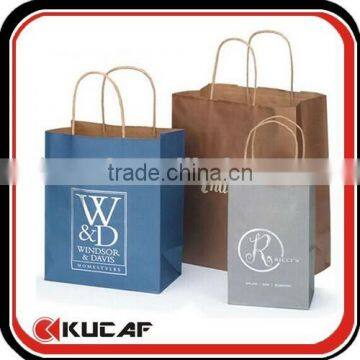 Twisted paper handle kraft paper bag