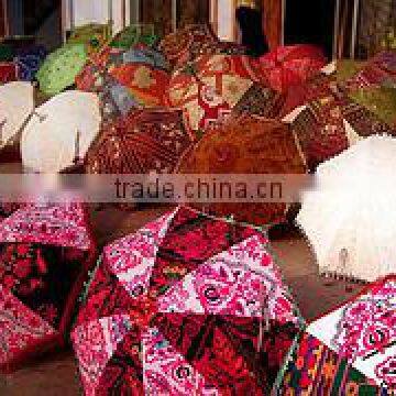 Hand embroidered Indian Sun Umbrella Parasol