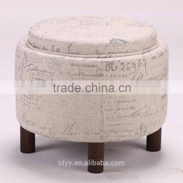 TDC-507-3 QVB JIANDE TONGDA Living Storage Ottoman With Tray Table Coffe Table Round Storage Ottoman STORAGE