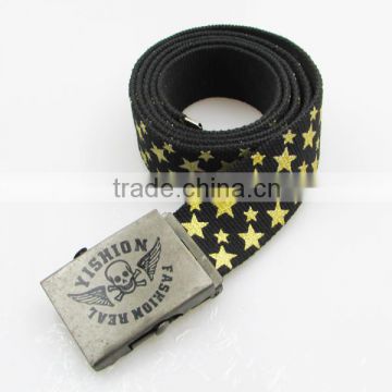 shenzhen supplier stylish metal buckle cool belts for boys