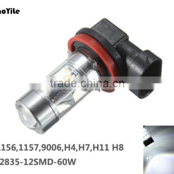 1156,1157,9006,H4,H7,H11 H8 60W high power led lamp 2835 led front fog light