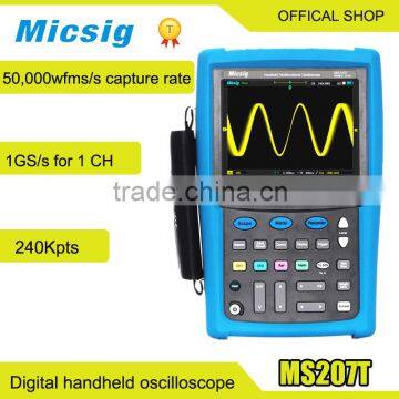 Micisg 100MHz 2 Channels Multimeter Oscilloscope Digital Storage Handheld Scopemeter with FFT Function for Electronic Maintance