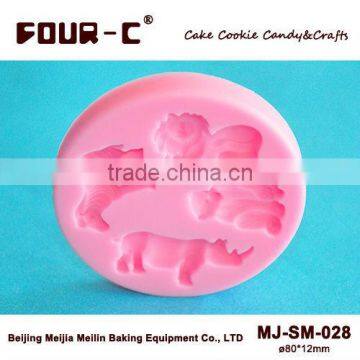 Wild Animals silicone molds for sugar art Decorative mould Food grade silicone factory