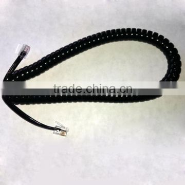 30AWG 7x0.10mm copper stranded pp core retractable phone cord for handset with CE certificate