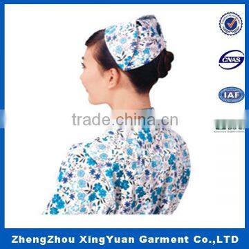 high quality stylish woven printed nurse using headwear Nurses Cap