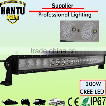 led one row light bar 200w 44.6 inch combo headlight curved for offroad