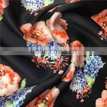 50D FLOWRAL PRINTED SHINY SATIN CHIFFON FABRIC