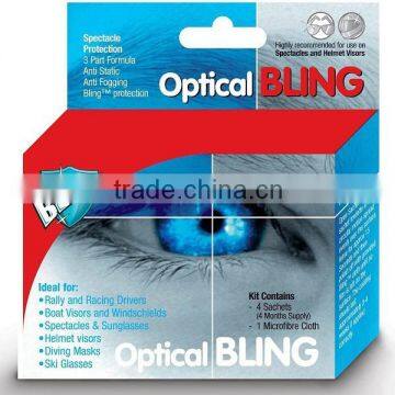 single pack Glasses Cleaner, 30pack in a printed box, fast drying, CE certification, China OEM