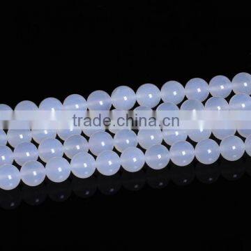 10mm translucent white agate loose beads