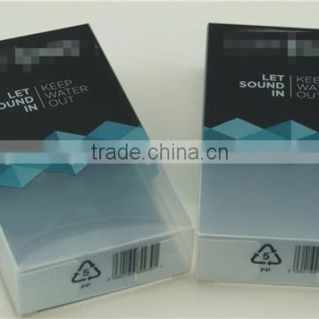 Clear plastic box, back printed PP box