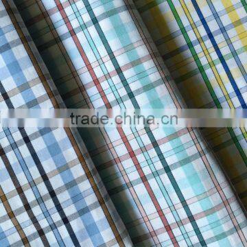 Soft Handfeel Yarn Dyed Plaid polished Pima Cotton knitting Fabric for Shirt