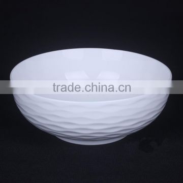 New Chinese Embossed Porcelain Rice Bowl