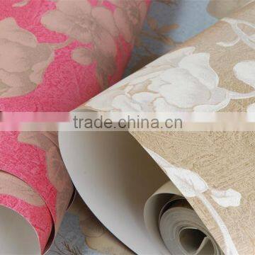 Pure Paper Wallpaper With Flowers for Wedding Wall Decorations photo-3