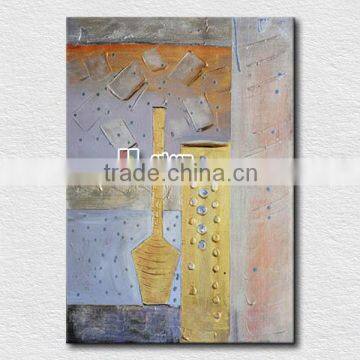 Abstract pot canvas simple oil painting for living room wall decoration