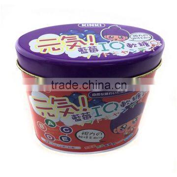 plain small metal oval candy tin box