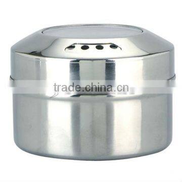 SINOGLASS trade assurance 18/8 with magnetic stainless steel spice jar