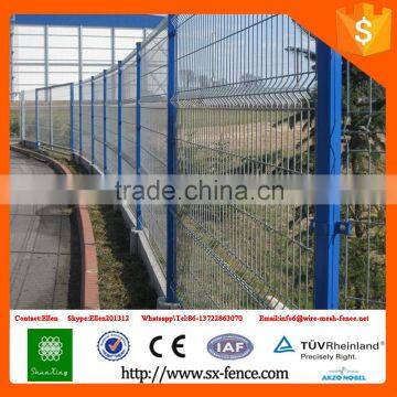 Cheap PVC Coated Welded Metal Garden Fence Panel With Peach Post photo-6