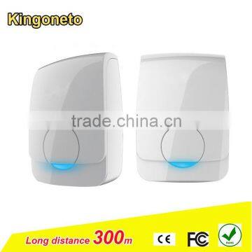 Wireless door chime D series 300m working distance battery AC power multi receivers 53 music melodies