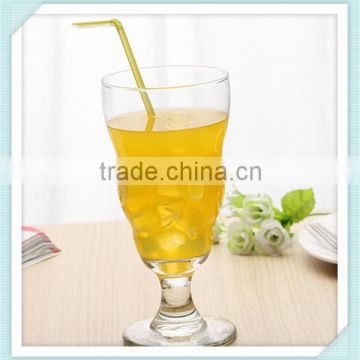 2016 crystal lead free juice glass cup mouth blowing glass juice cup soft drinking glass cup with straw