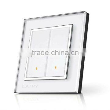 Crystal 2 GANG 2 WAY WHITE WALL SWITCH,NEW STYLE TABLET