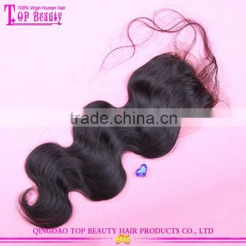 Factory wholesale price bleached knots top quality free part virgin lace closure