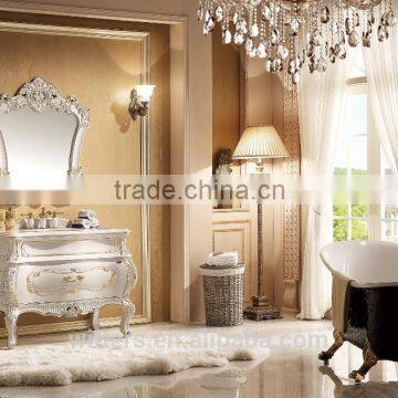 High end solid wood bathroom vanity cabinet WTS821