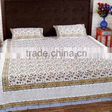 Home Textile Cotton Flower Printed Bedsheet Handmade Fabric Bed Sheet Manufacturer In India