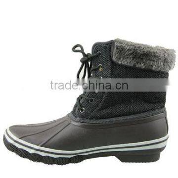 factory wholesell rubber shell duck boots fur boots ankle boots warm lining boots