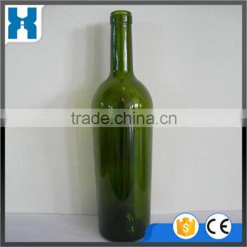 ANTIQUE GREEN CUSTOM GLASS WINE BOTTLE 750ML