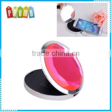 Wholesale round fashion cosmetic mirror power bank, portable power bank