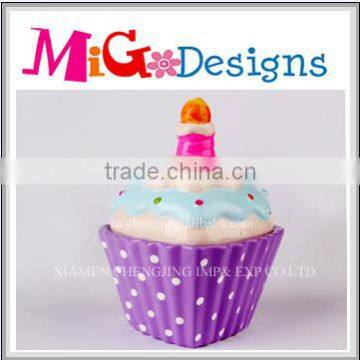 OEM Fahionable Ceramic Cupcake Elegant Cookie Jar