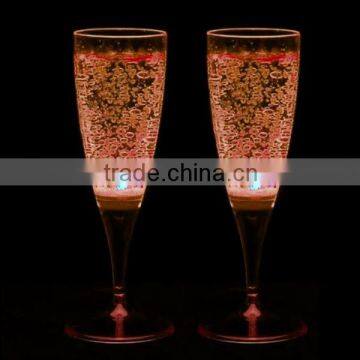 Plastic LED Light Flashing Wine Champagne Glass Glasses Flute Party Barware