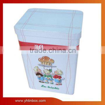 rectangular food tin box