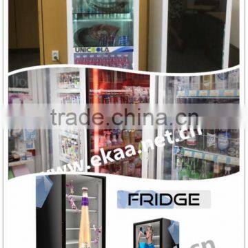 EKAA 46inch android system touch screen transparent lcd fridge