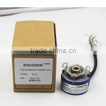 YUMO CE IHU4808 2000ppr 3P5L DC 5V UVW Signal Servo Motor Rotary Encoder Optical Incremental Hollow Shaft Rotary Encoder photo-6