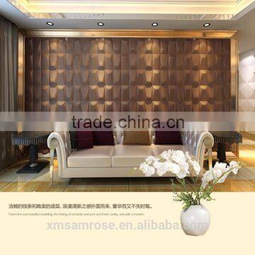 Eco-Friendly Feature and Home Theater Use Faux Leather Wall Panel Moonwave II photo-3