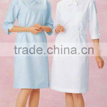 Hospital scrubs/white or blue nurse uniform